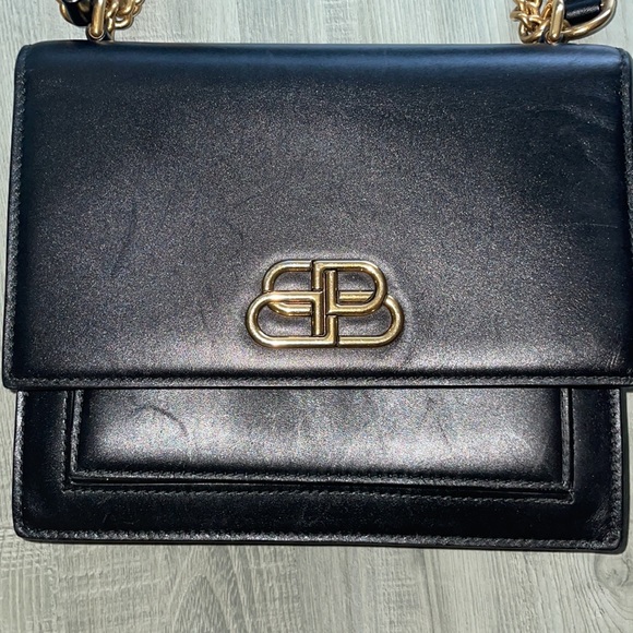 Black Balenciaga Calfskin S Chain Shoulder Bag - Picture 3 of 7